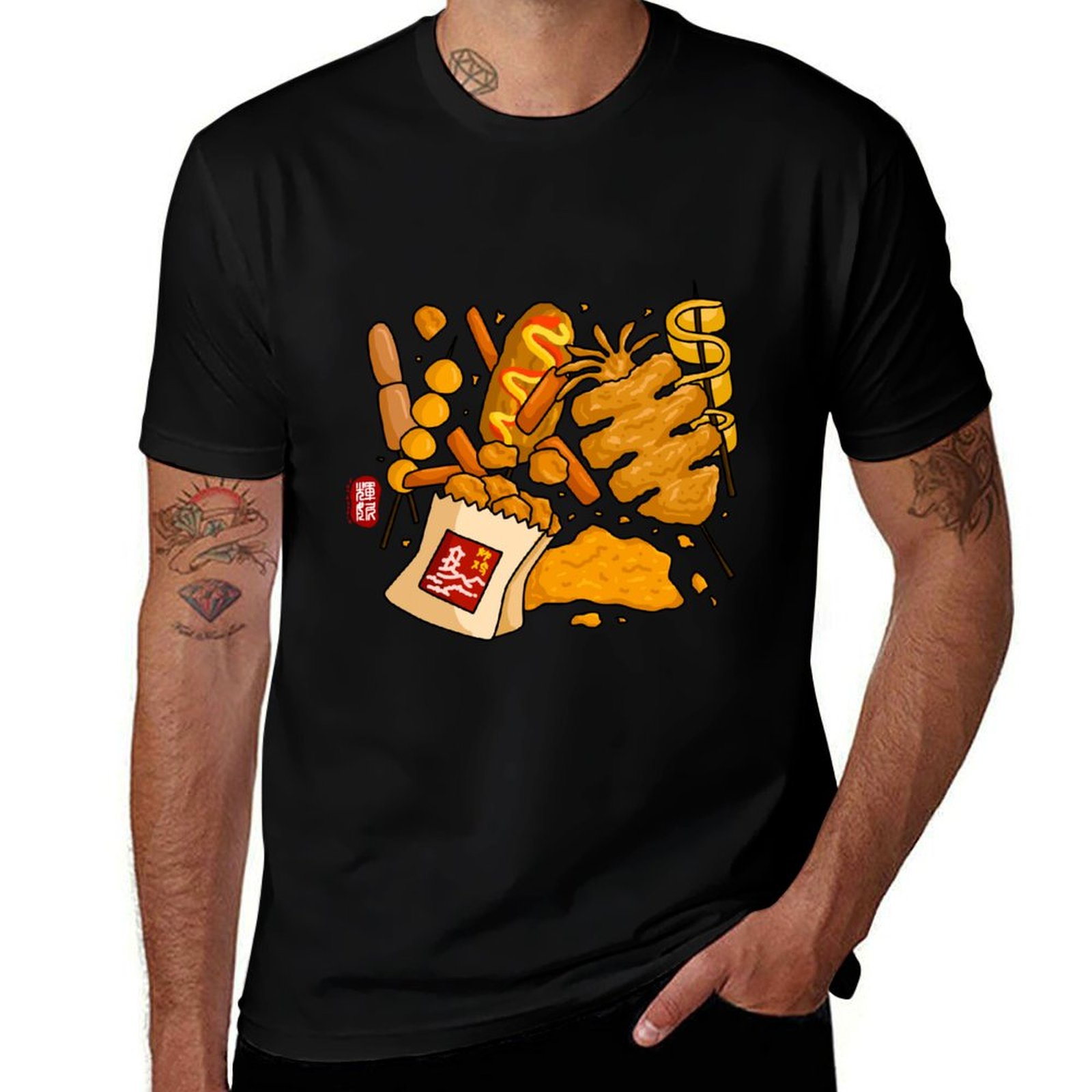 Quick Food Snacks - Street Food Snack (color) T-Shirt Quick